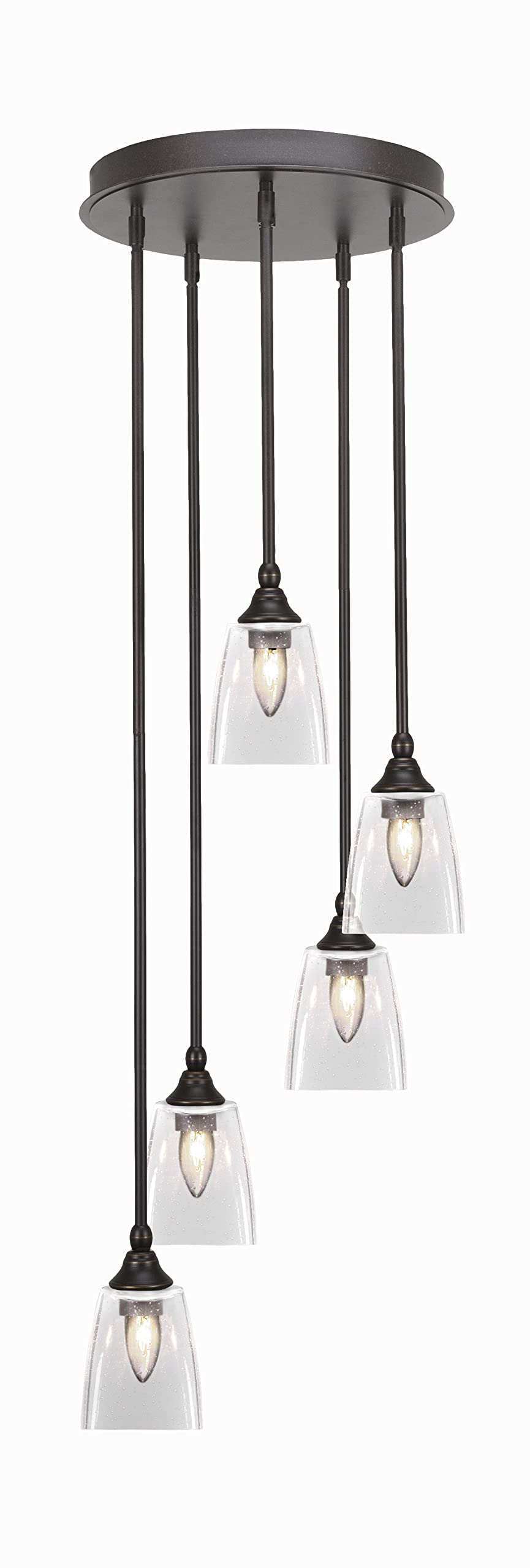 Empire 5 Light Cluster Pendalier in Dark Granite Finish (2145-DG-461)