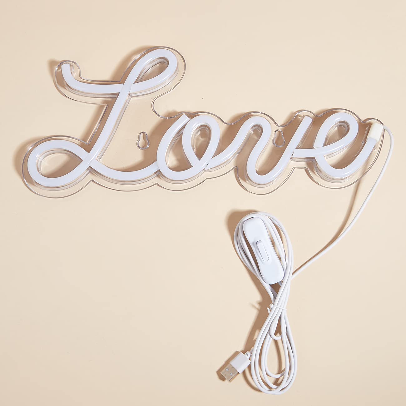 5V White Love Led Neon Sign Christmas Wedding Party Decoration Wall Lamp Usb Powered Children Bedroom Night Light (New Love Pink)