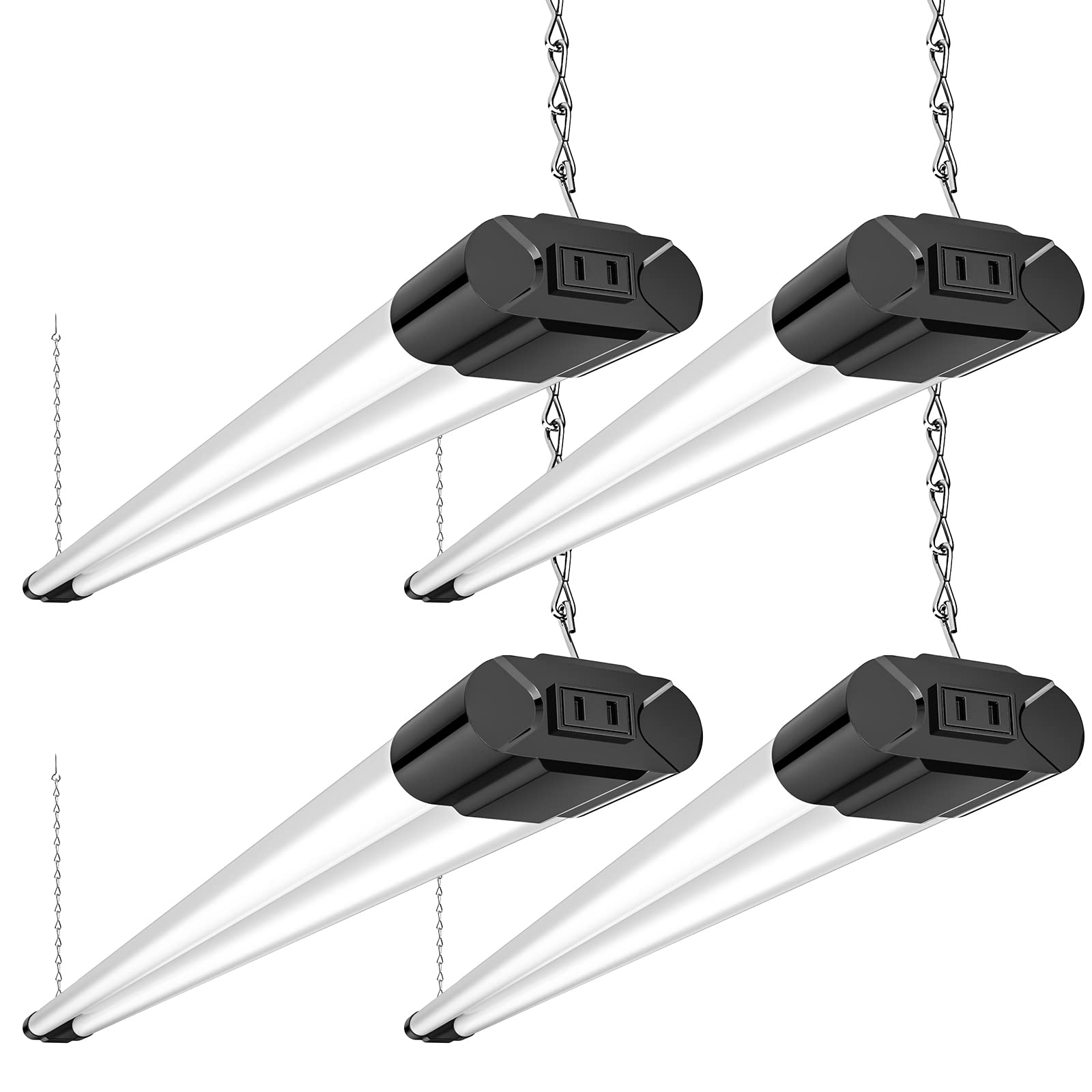 BBOUNDER LED Utility Shop Light, 4FT, 4000 LM, 5000K Daylight, Integrated Fixture, Black