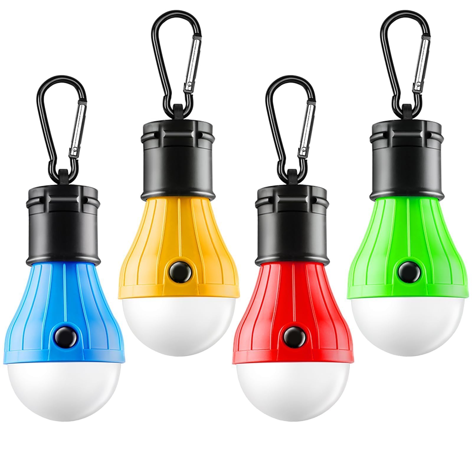 Fly2Sky Tent Lamp 4 Packs Portable Led Tent Lights Clip Hook Hurricane Emergency Lights Led Camping Lights Bulb Camping Lanterns