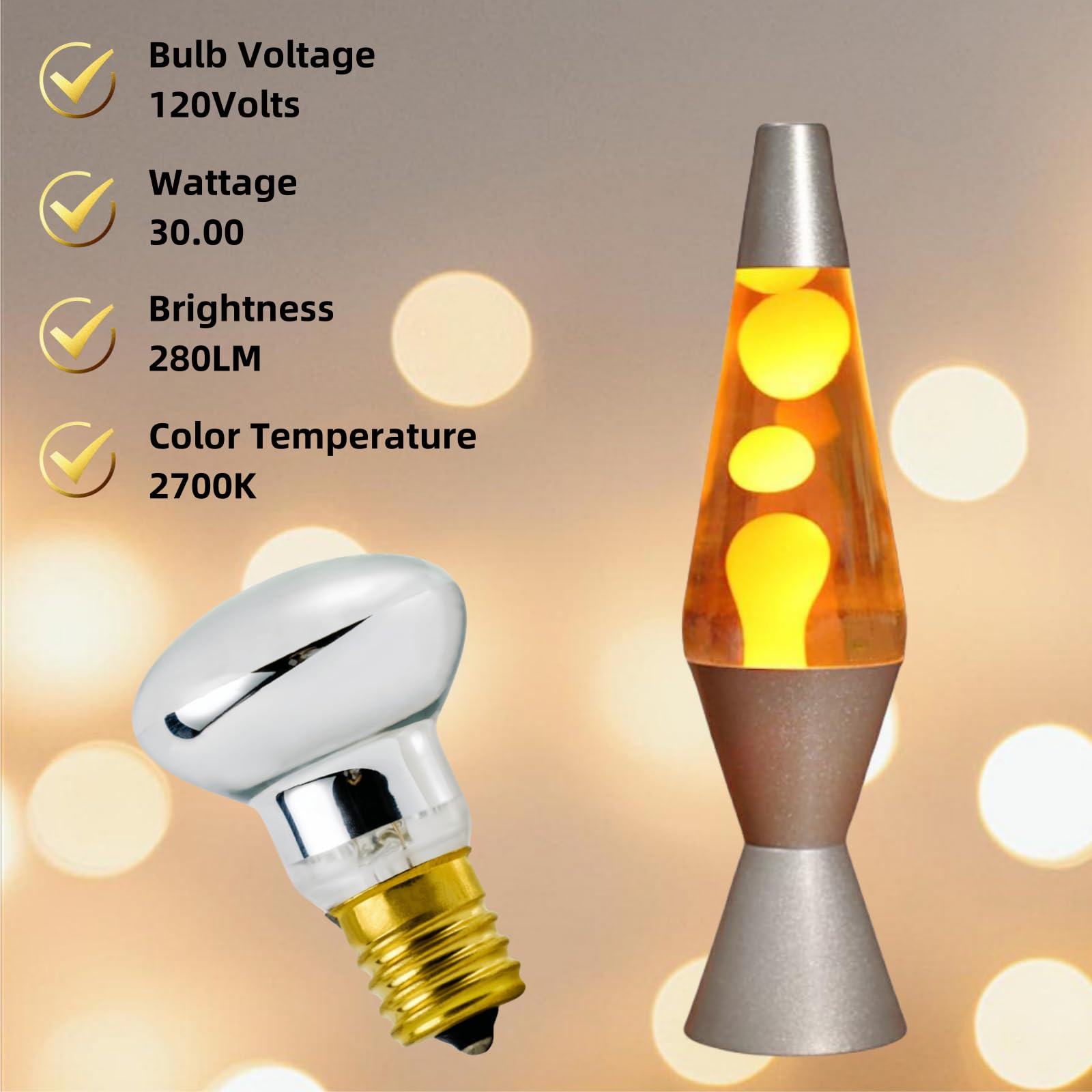 Swjlr Lava Lamp Bulb 2 Pack 120V R39 E17 30W Lava Lamp Light Bulb For Lava Lamp Light Bulb Replacement