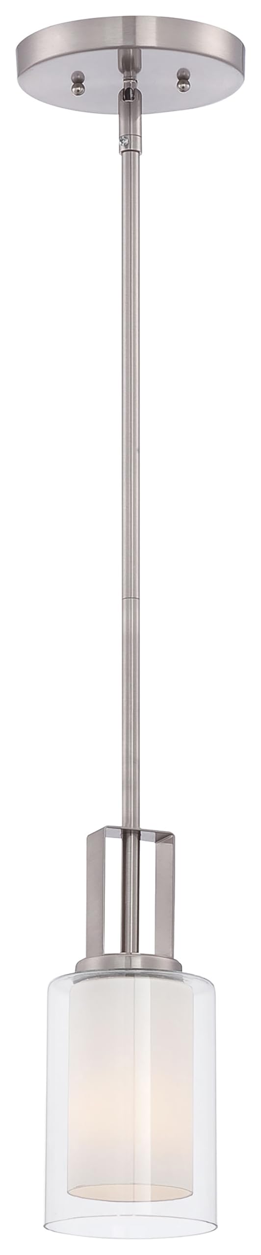 Minka Lavery Mini Pendant Light, 1-Light, Polished Nickel, Alloy Steel, Model 3089-613