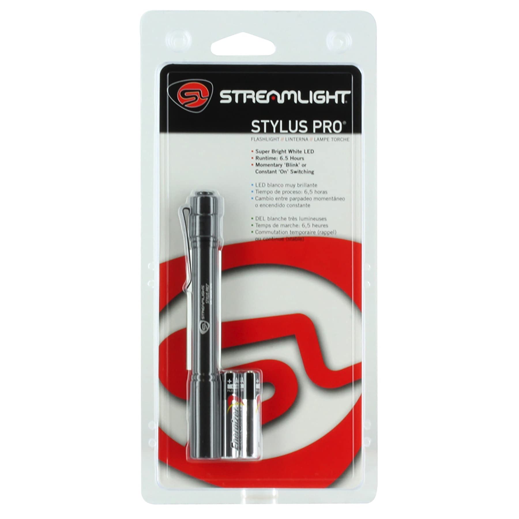 Streamlight 66118 Stylus Pro Alkaline Battery-Powered White Led Pen Light Black