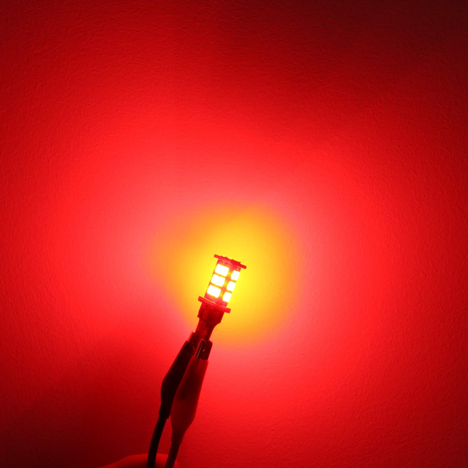 Alla Lighting LED Strobe Bulbs, 2600lm Red, T15 912 921, Model Alla-STR-921-4014-48R, High-Mounted Stop Lights