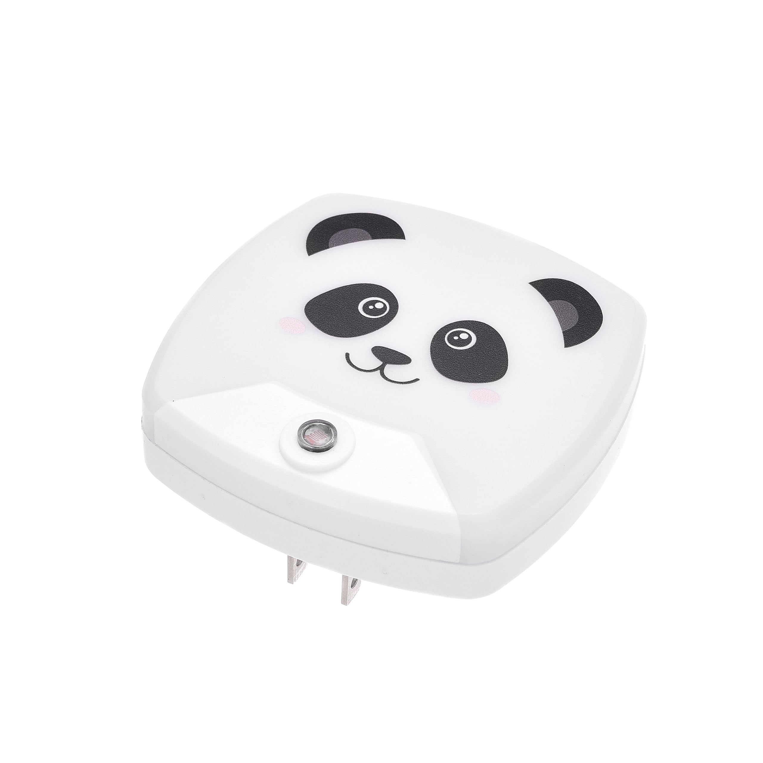 2 Pack - Cartoon Panda LED Plug-in Night Light for Kids - Wall Lamp Take Good Care Children Sleep Light Sensor Auto Controlled N