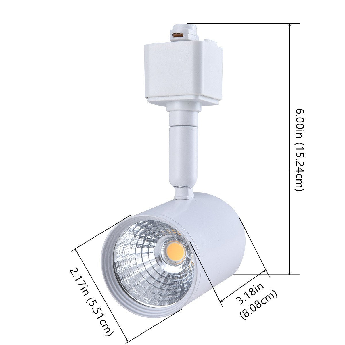 Mirrea 12 Pack Led Track Lighting Heads, 6.5W Warm White, Compatible With H Type Rail