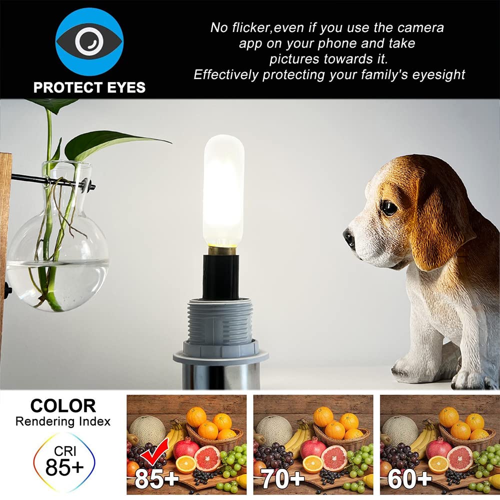 E12 Frosted Led Bulb Dimmable 2W Equal 25W Led Candelabra Bulb Daylight 4000K Clear T6 T25 E12 Edison Bulb For Ceiling Fan Light