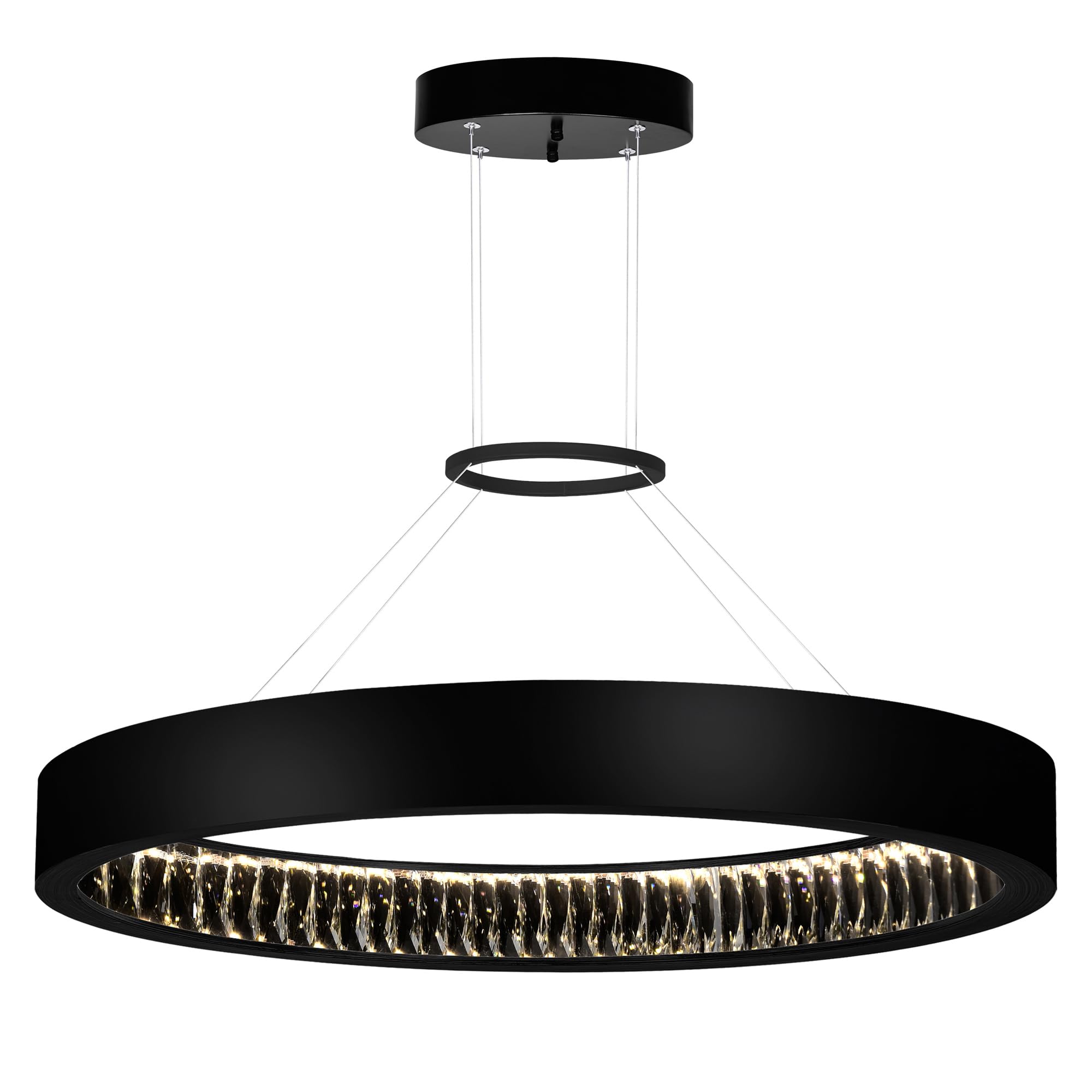 CWI Lighting Rosalina Contemporary Metal Chandelier in Matte Black
