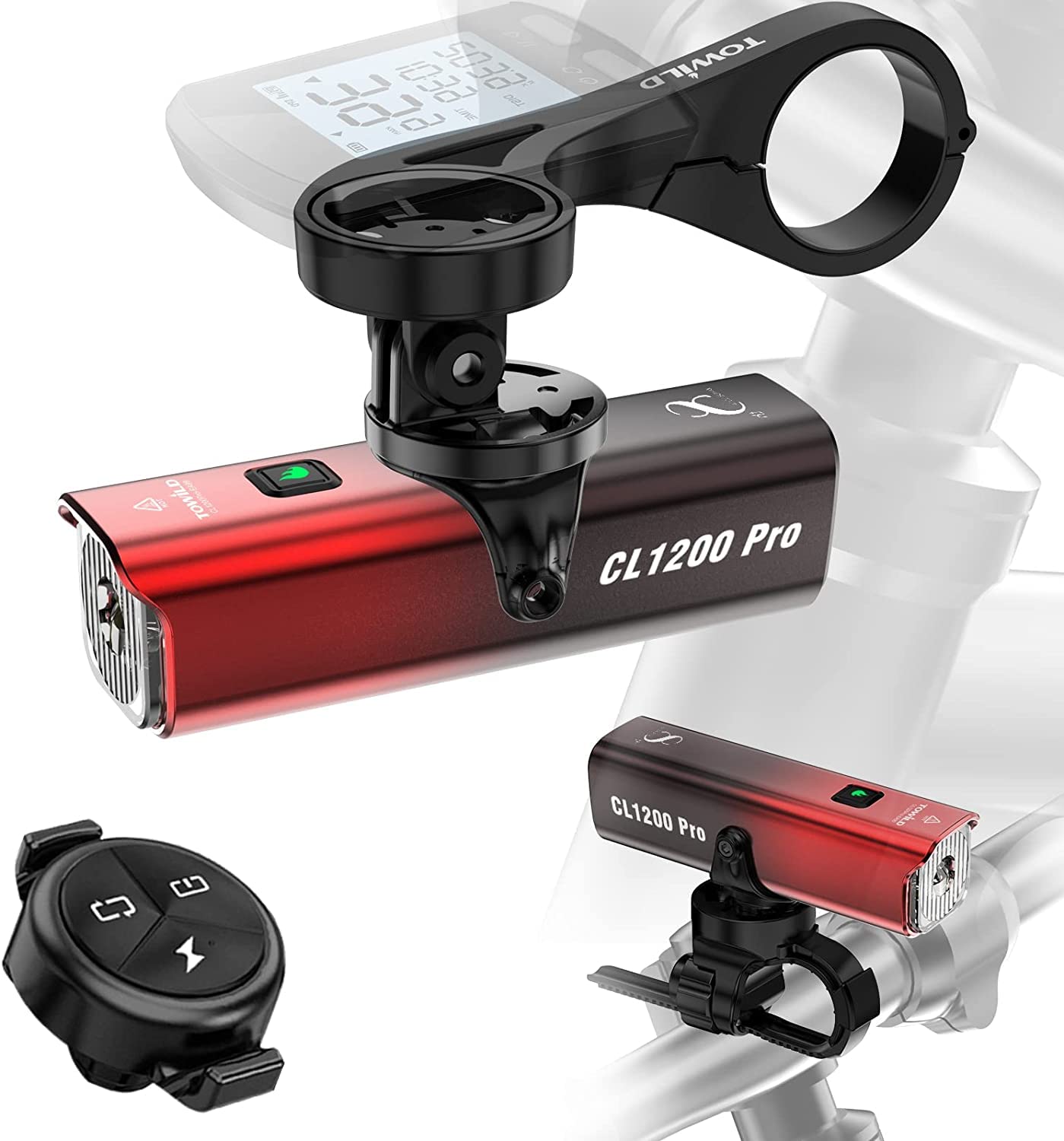 Towild Bike Light Rechargeable,Quick-Release,1200 Lumen For Night Rinding,Ipx6 Waterproof,5 Night & Day Modes Bicycle Headlight