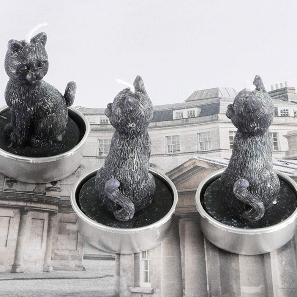 Ornerx Black Cat Tealight Candles Home Decor Set Of 12