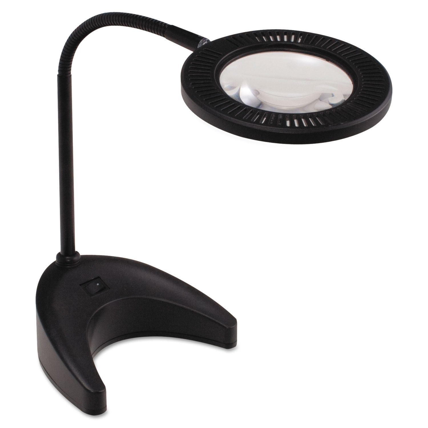 LEDU Flex-Reach Domed LED Desk Lamp, Plastic, Daylight, Model L9142BK, Black