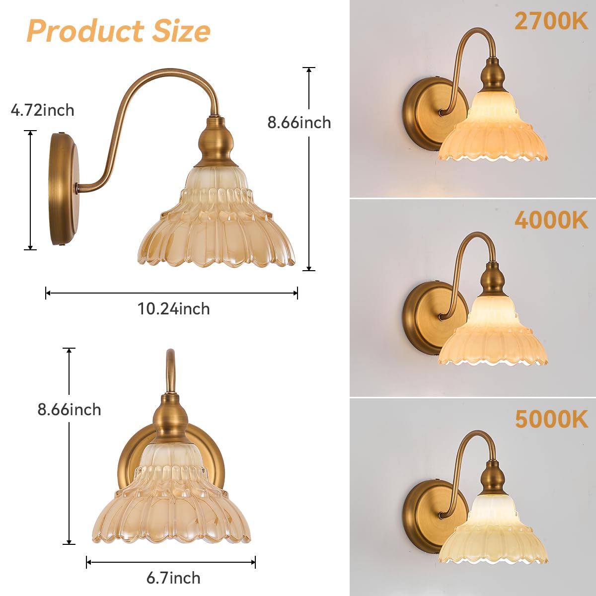 Tlolgt Modern Wall Sconce Bedside Wall Lamp White Vintage Glass Bedroom Light Fixtures In Door Lighting Fixture For Bathroom Living Room Hallway Corridor