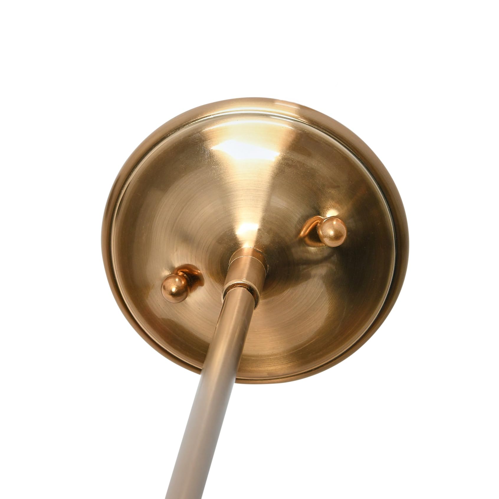 Robert Stevenson Lighting Presley - Caged Dome Metal Ceiling Light, Brushed Brass And White