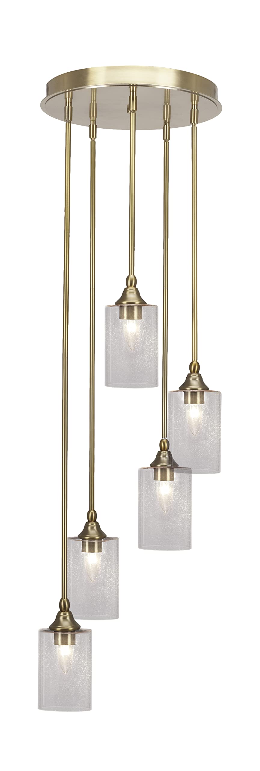 Empire 5 Light Cluster Pendalier in New Age Brass Finish (2145-NAB-300)