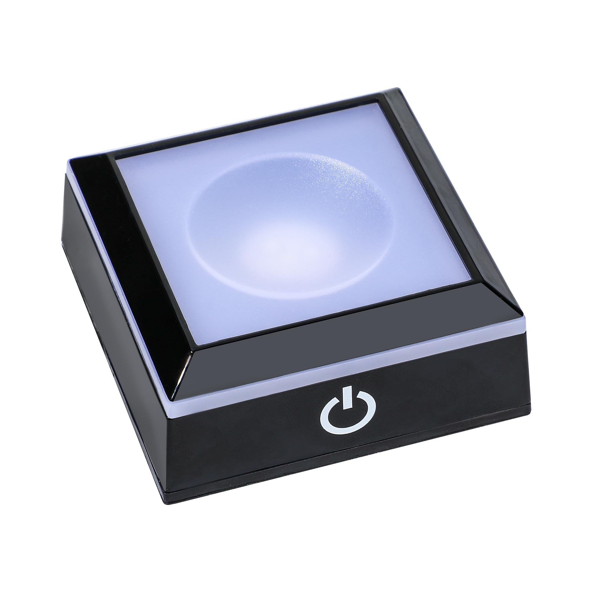 ZEERSHEE 2.5*1.5inch Multicolor LED Light Base, 6 Lighting Mode Color Change Square Display Light Base for 3D Crystal Art and Gl