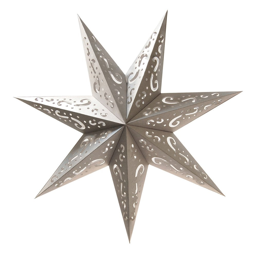 Lumabase Hanging Lantern, Silver Star - Set Of 3