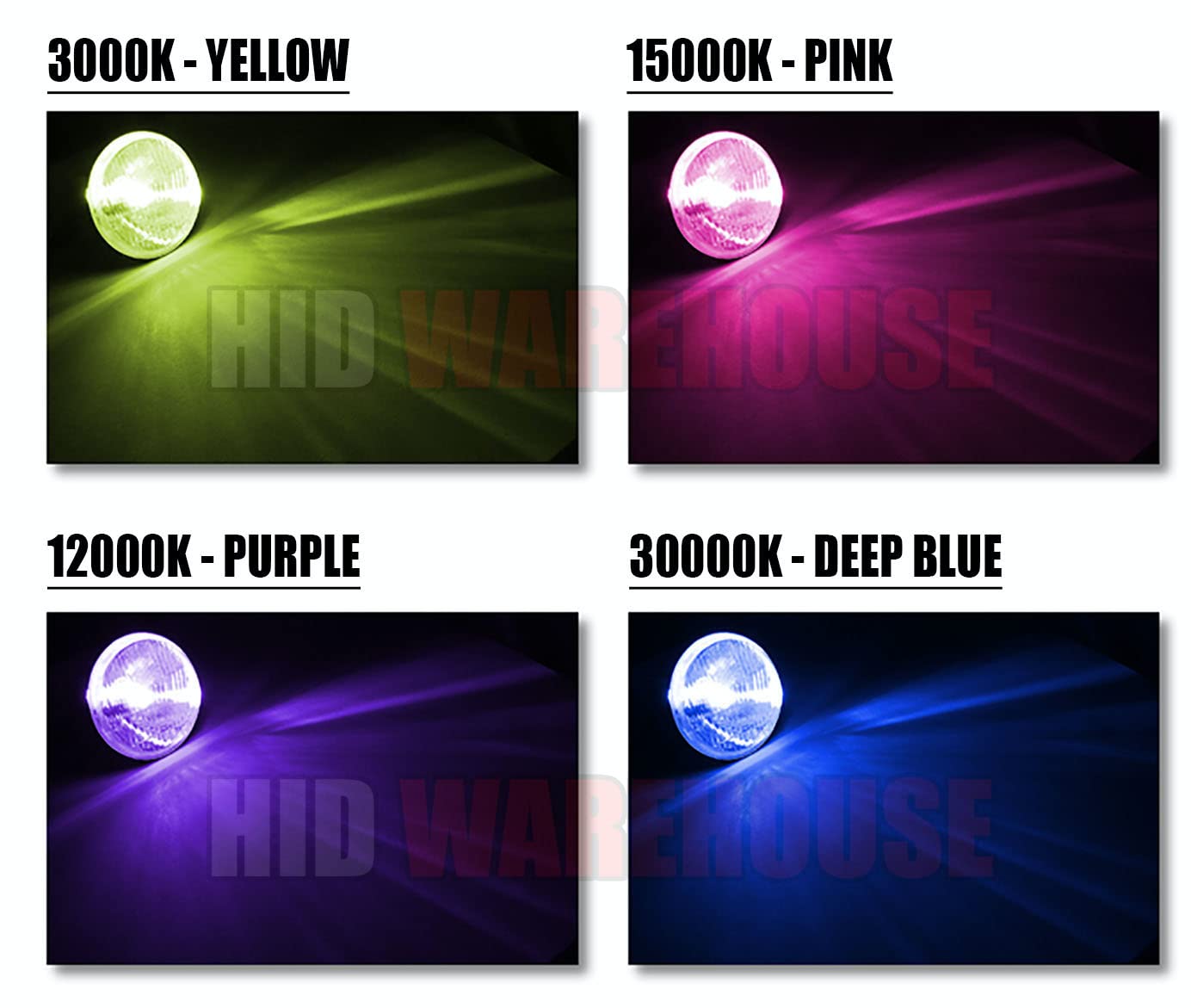 HID-Warehouse HID Xenon Bulbs - H13 / 9008 - 30000K Deep Blue - 1 Pair