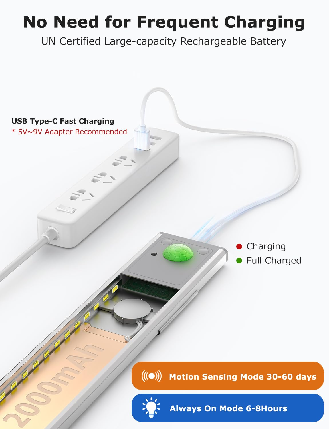 56Led Under Cabinet Lighting Wireless, 12'' Motion Sensor Light Indoor Rechargeable Under Cabinet Lights, Magnetic Closet Lights Battery Operated, Under Counter Lights For Kitchen (6Pack, Silver)