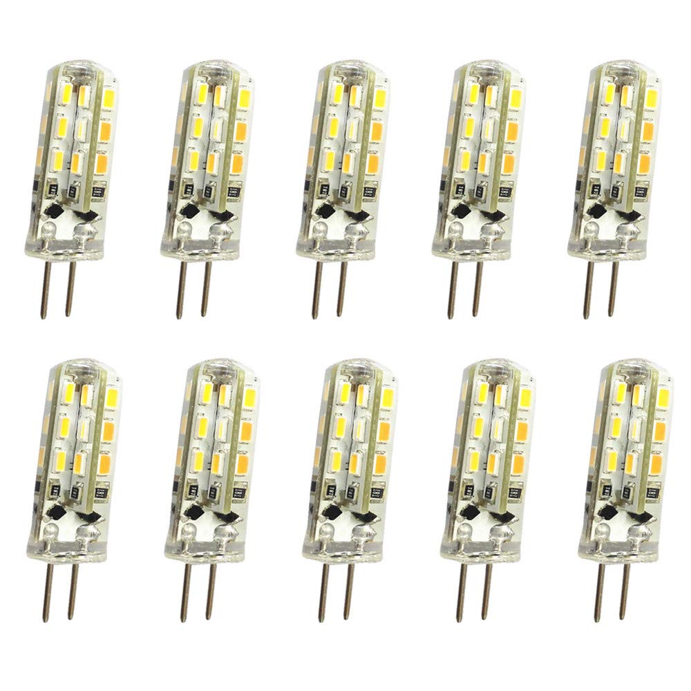 Omto G4 2W 3014 Led 24Smd Dc12V Light Bulb 150Lm 360 Beam Angle Waterproof Halogen G4 15W Bi-Pin Base Led Replacement White 6000