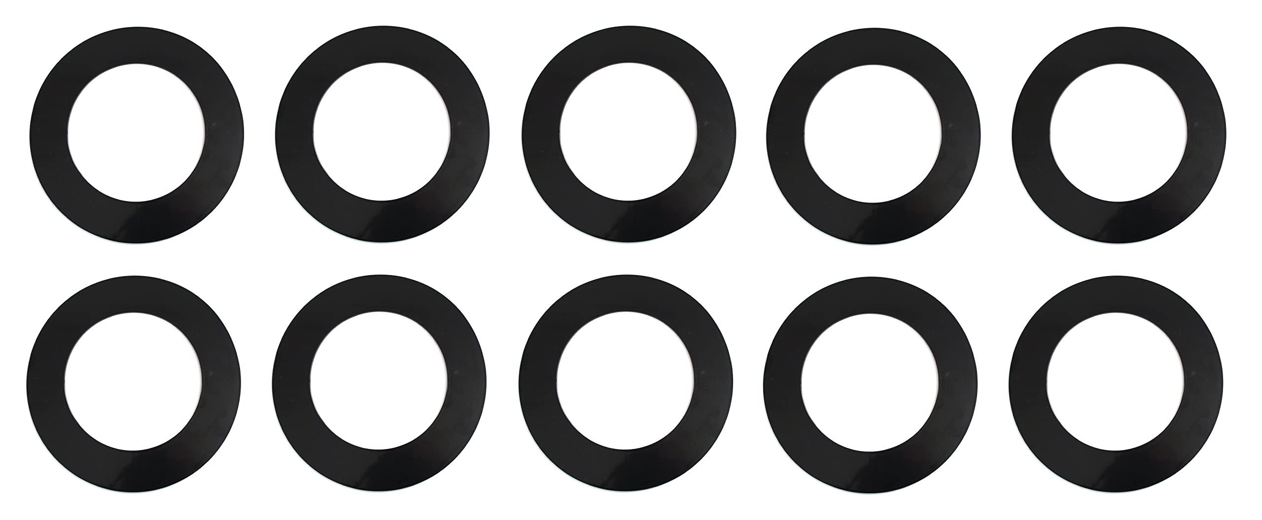 Plastic 4.25" Light Trim Goof Ring For 4" Inch Lighting Fixture Recessed Can (10, Black)