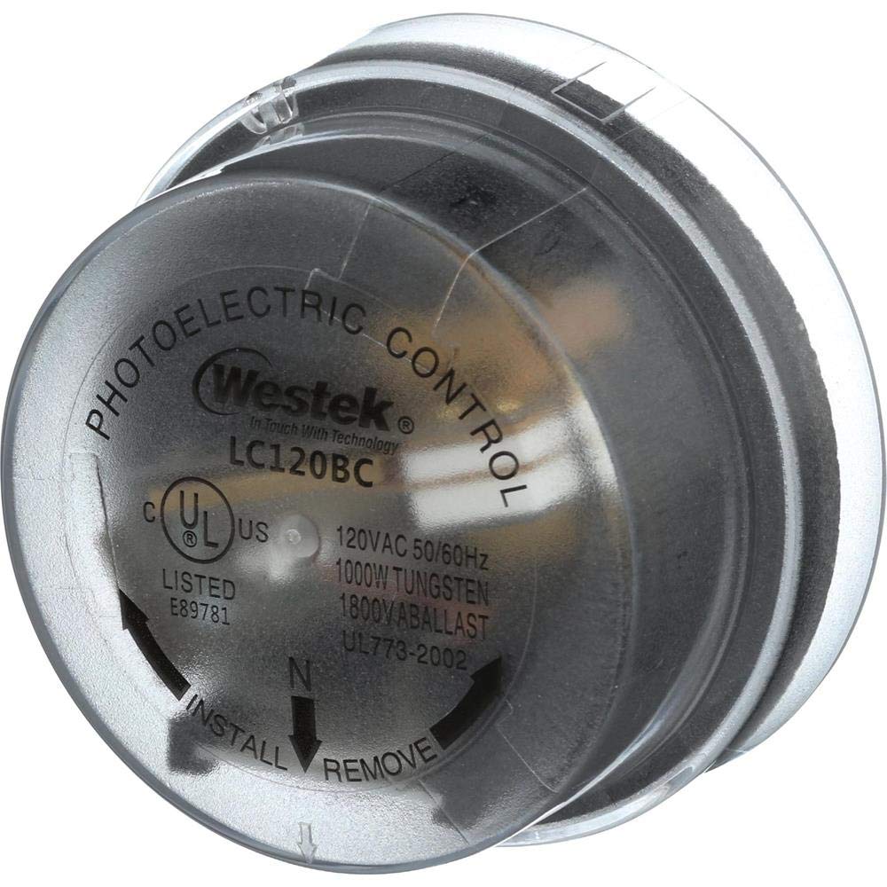 Westek Outdoor Dusk to Dawn Twist Lock Light Control, Model LC120BC-4, Plastic, No Color, No Size