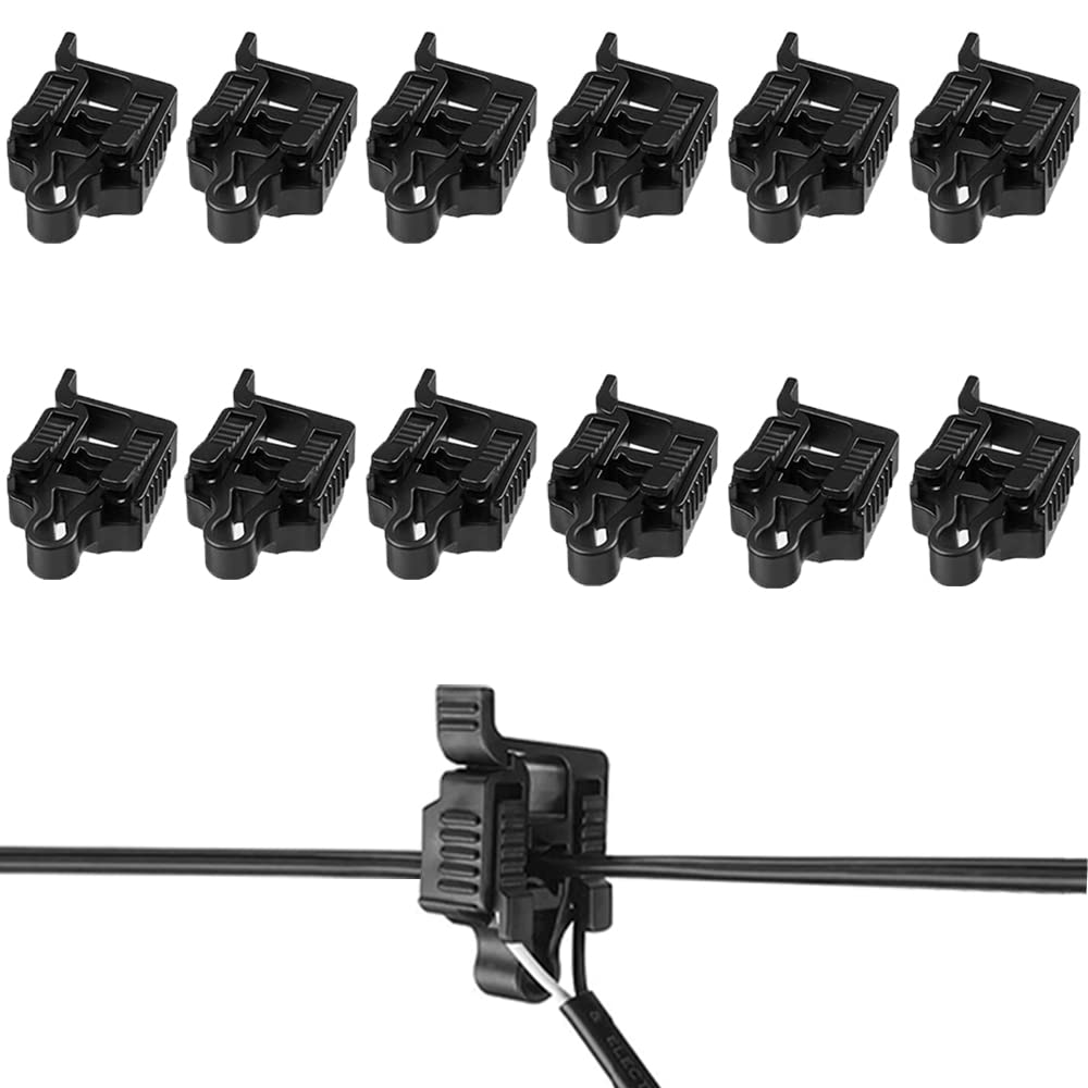 AizzKry Landscape Light Connectors, Low Voltage, Waterproof, 12 Pack, Black, 12-18 Gauge, UL Listed, for Lighting Applications