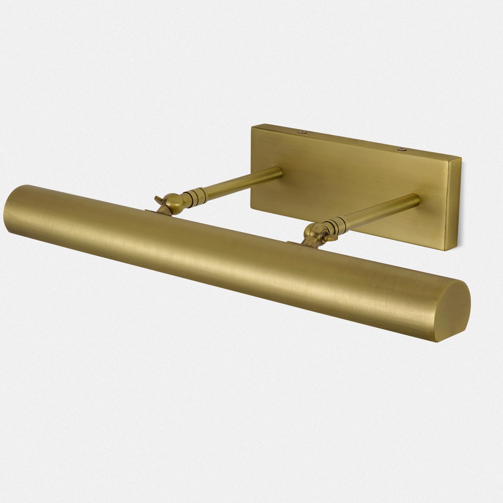 Pioutnf Picture Light, 18Inch Brass Picture Lights For Wall, Hardwired Brushed Gold Picture Lights, Rotatable Wall Lights For Pi