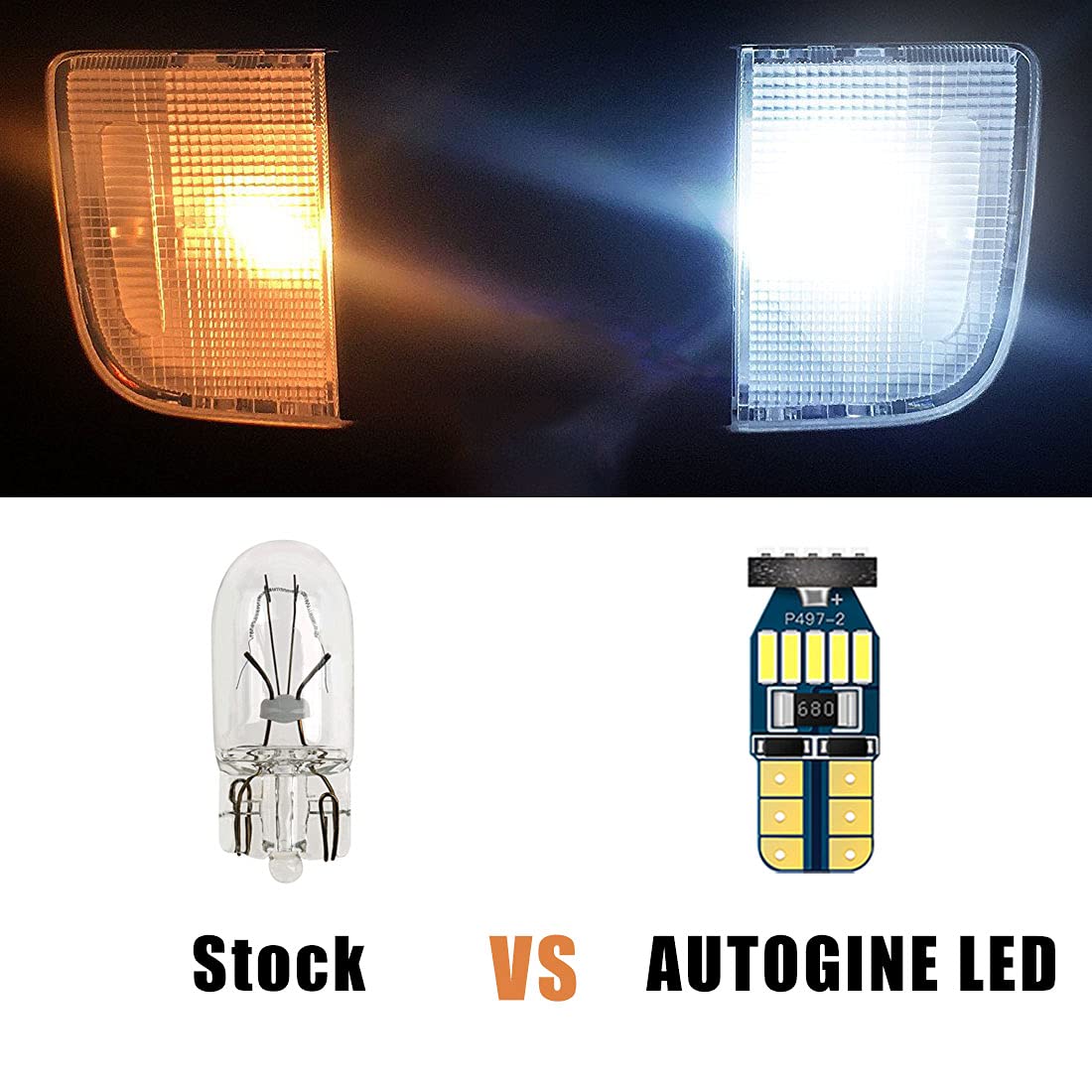 Autogine Super Bright 6000K White Led Interior Light Bulbs Kit Package For Ford Mustang 2015 2016 2017 2018 2019 2020 + Install