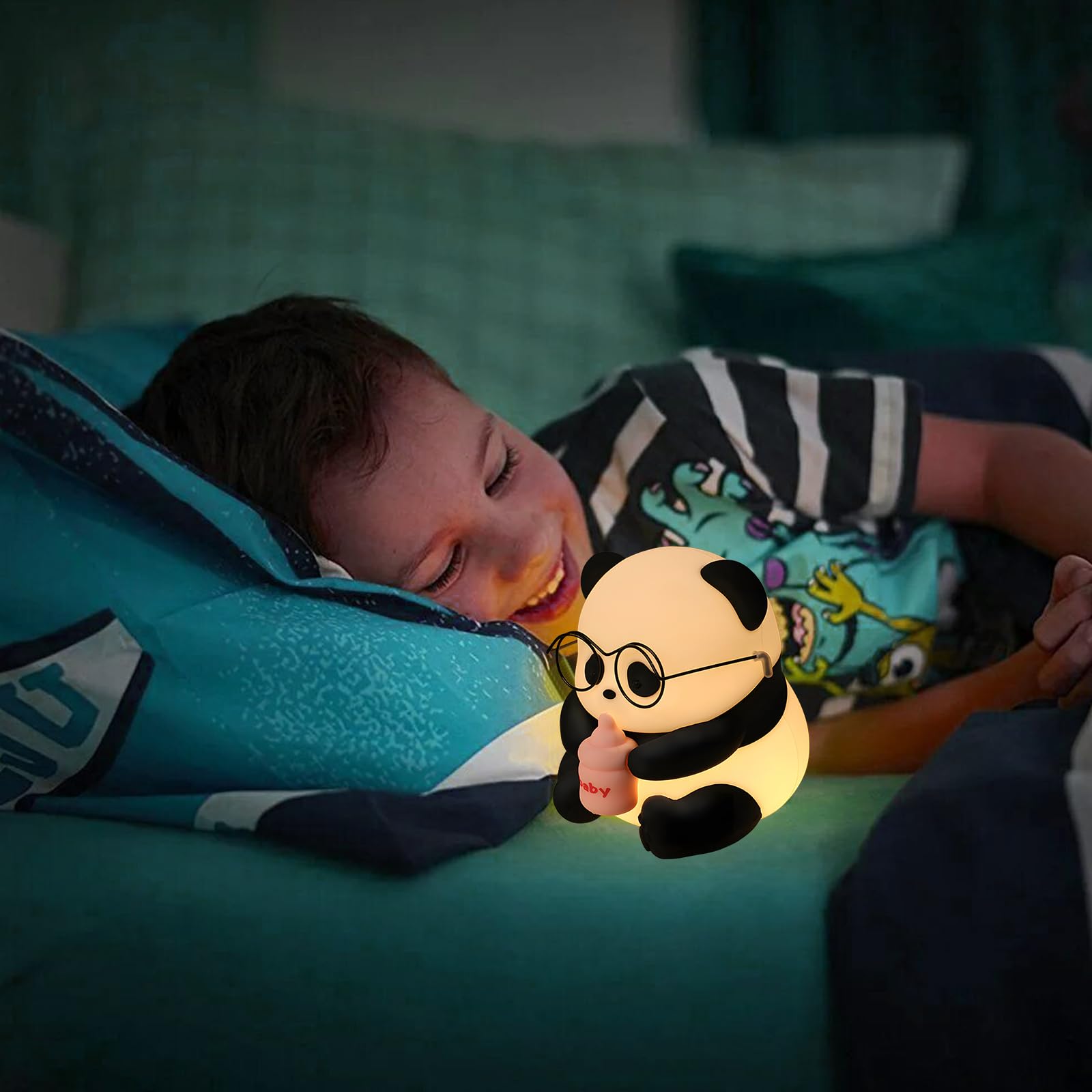 HPYDIY Cute Panda Night Light, LED Novelty Animal Night Lamp, 3 Level Dimmable Nursery Nightlight Gift for Breastfeeding Toddler