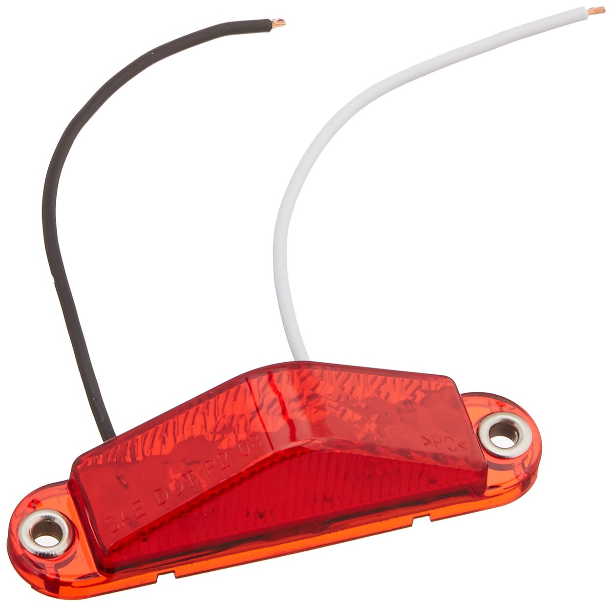 RoadPro RP1747R Red 3.5&quot; x .75&quot; Slim Sealed LED Light with 2-Wire Connection