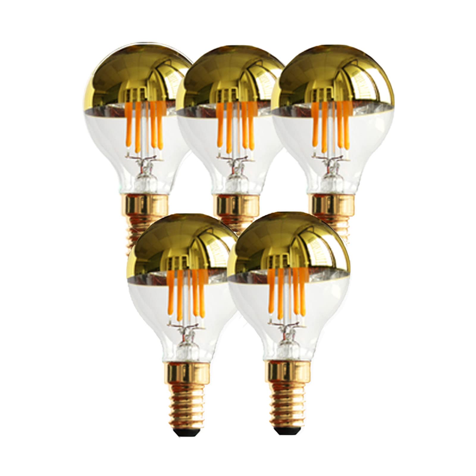 Lxcom Lighting G14 4W Dimmable Led Candelabra Bulbs, Warm White 2700K, Vintage Edison
