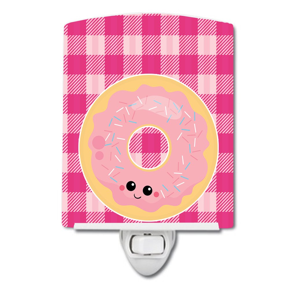 Carolines Treasures BB7048CNL Donut Face Ceramic Night Light Compact, ULCertified, Ideal for Bedroom, Bathroom, Nursery, Hallw