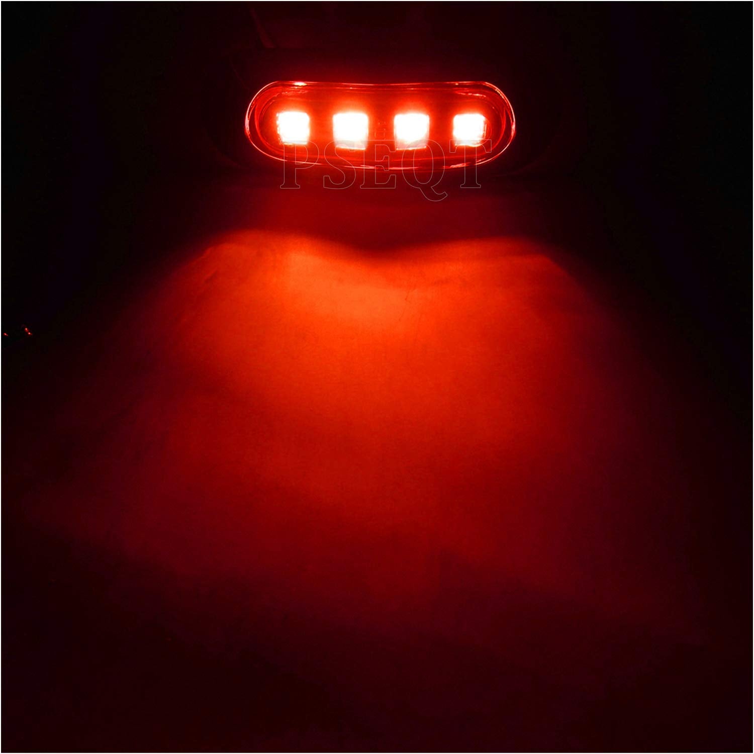 PSEQT Marine LED Lights, Waterproof Interior Deck Light, 3.8in  x 1.29in , Red, 12V/24V, for Boat, Kayak, and Fishing V