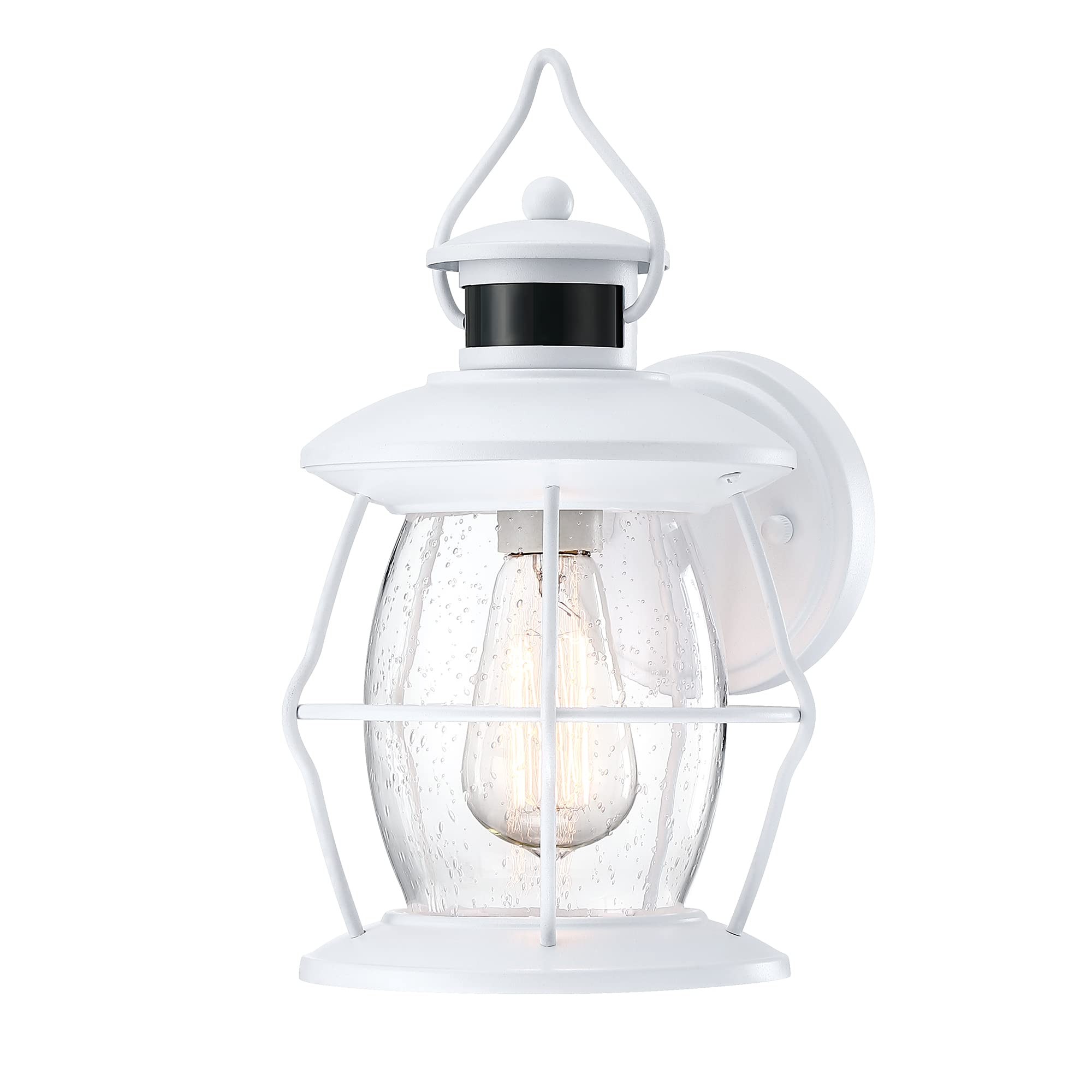 Mrsconce Motion Sensor Outdoor Lights, Upgrade Dusk To Dawn Wall Sconce Lantern, Exterior Light Fixtures Outside Lights For House Front Porch Garage Patio(White)