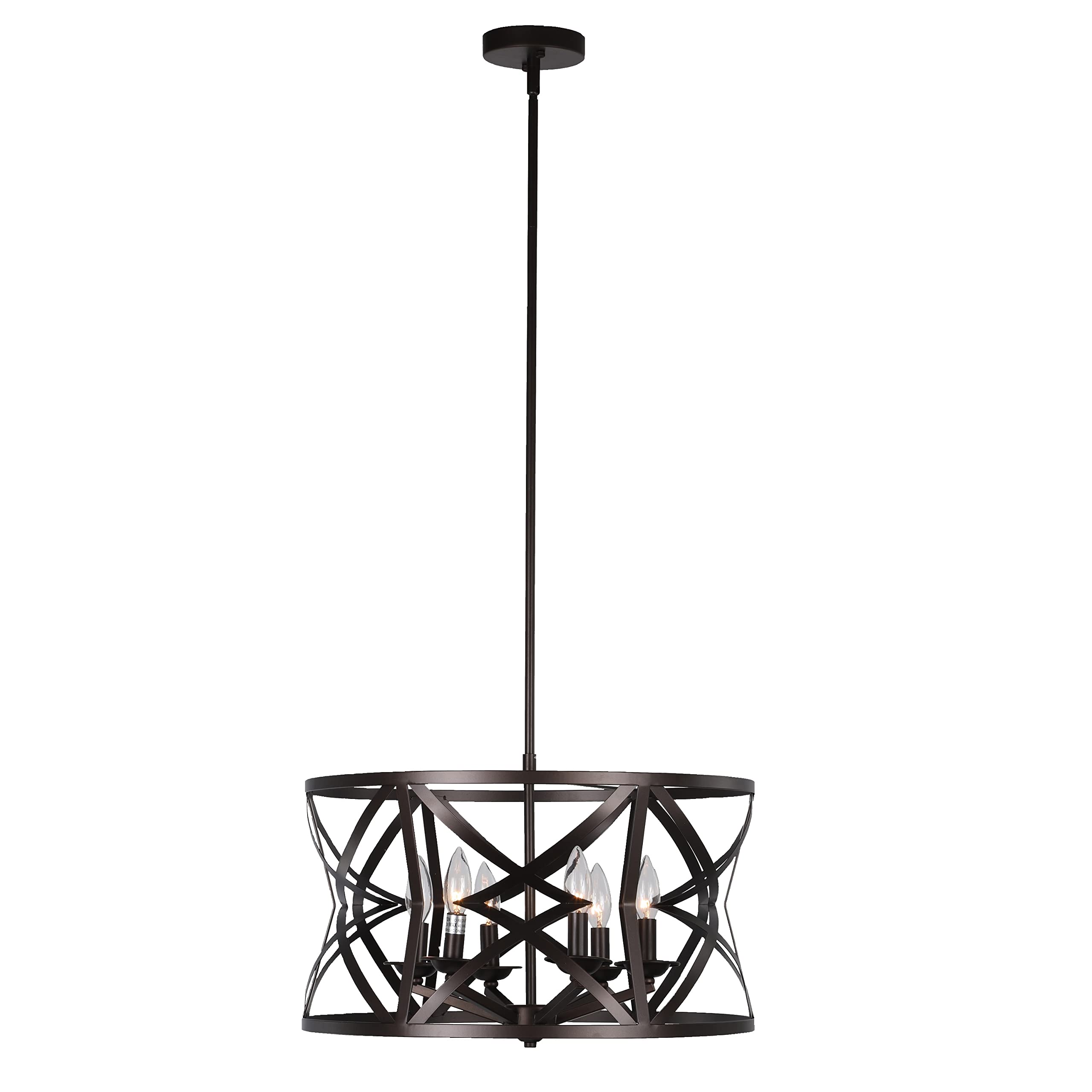 CHLOE Lighting Alina Pendant Light 5-Light Oil Rubbed Bronze 21in Wide Model CH6H801RB21-UP5