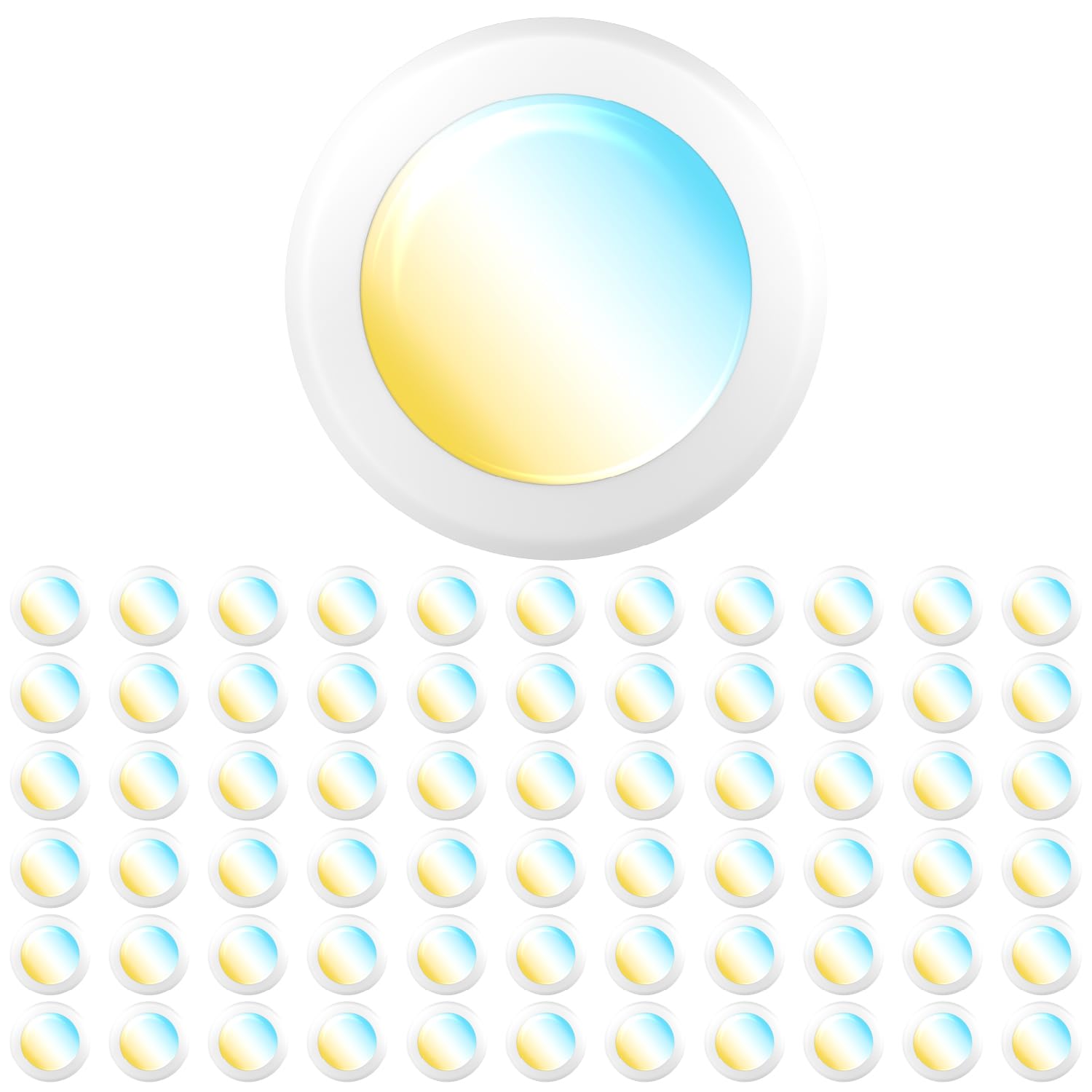 Sunco 66 Pack LED Disc Lights Ceiling 6 Inch, Flush Mount Disk Light, Recessed Can Lighting, 1050 LM, 15W (75W Equivalent), Sele