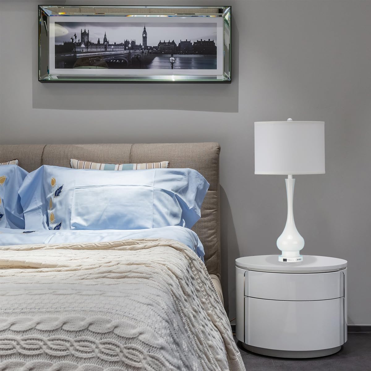 Mwwanjlee Table Lamps For Living Room Set Of 2,30'' Tall Bedside Farmhouse Lamps,Bedroom Nightstand Lamps With Usb Port, 3-Way D