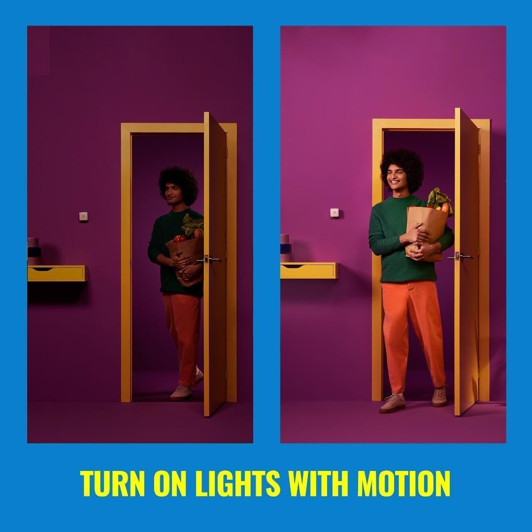 Wiz Indoor Motion Sensor - Pack Of 2 - Sets Your Lights To Turn On And Off - Connects To Your Existing Wi-Fi 2.4Ghz - Works With