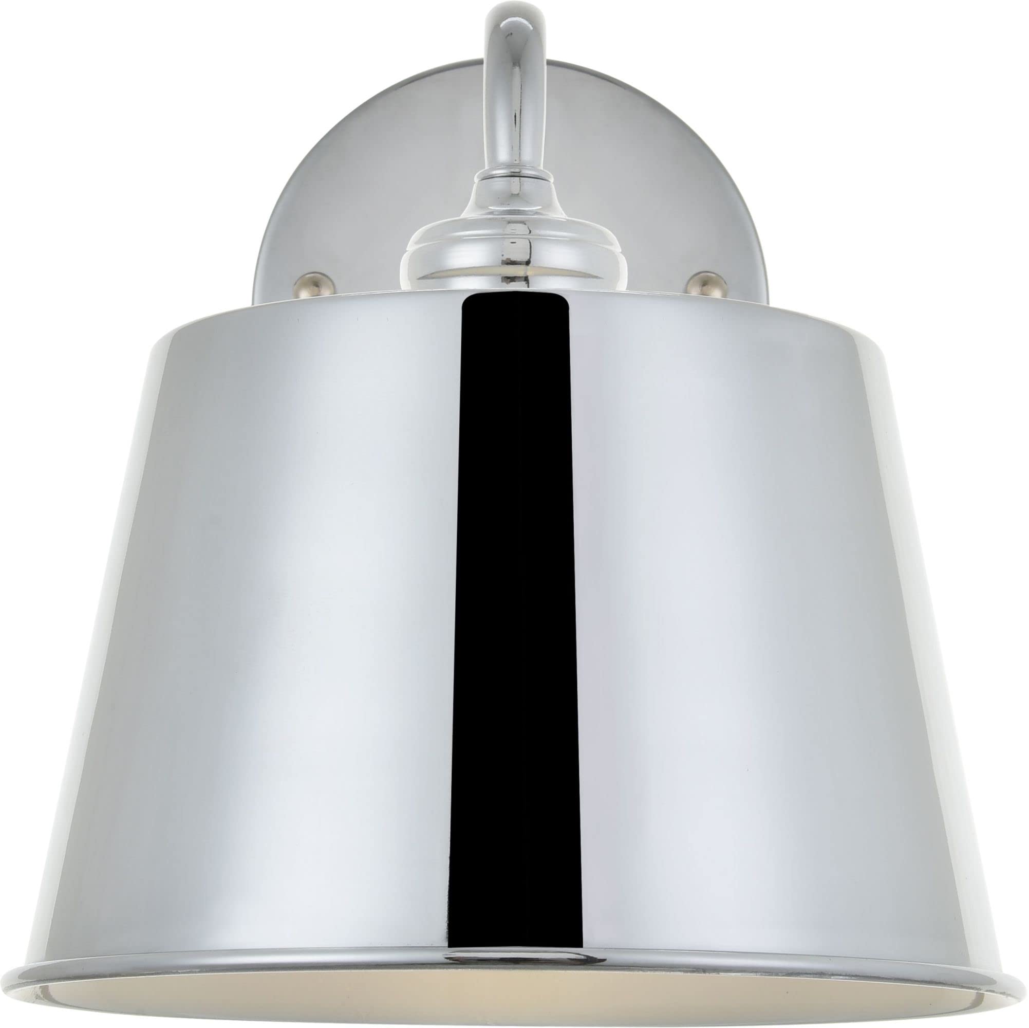 Living District NOTA 1-Light Mid-Century Metal Wall Sconce in Chrome