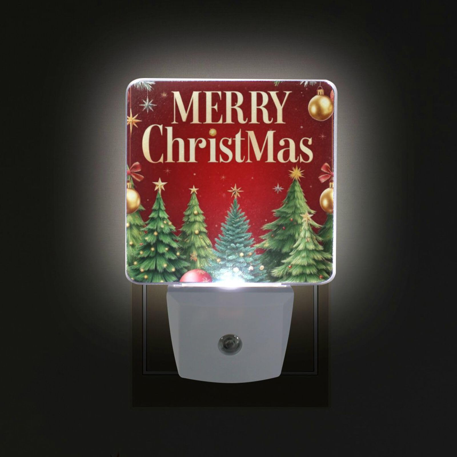 Aslsiy Night Light For Kids Christmas Tree Snowflakes Sparkling (20) Plug In Wall Lamp Led Dusk To Dawn Sensor Energy Saving Nightlight For Boys Girls Men Women