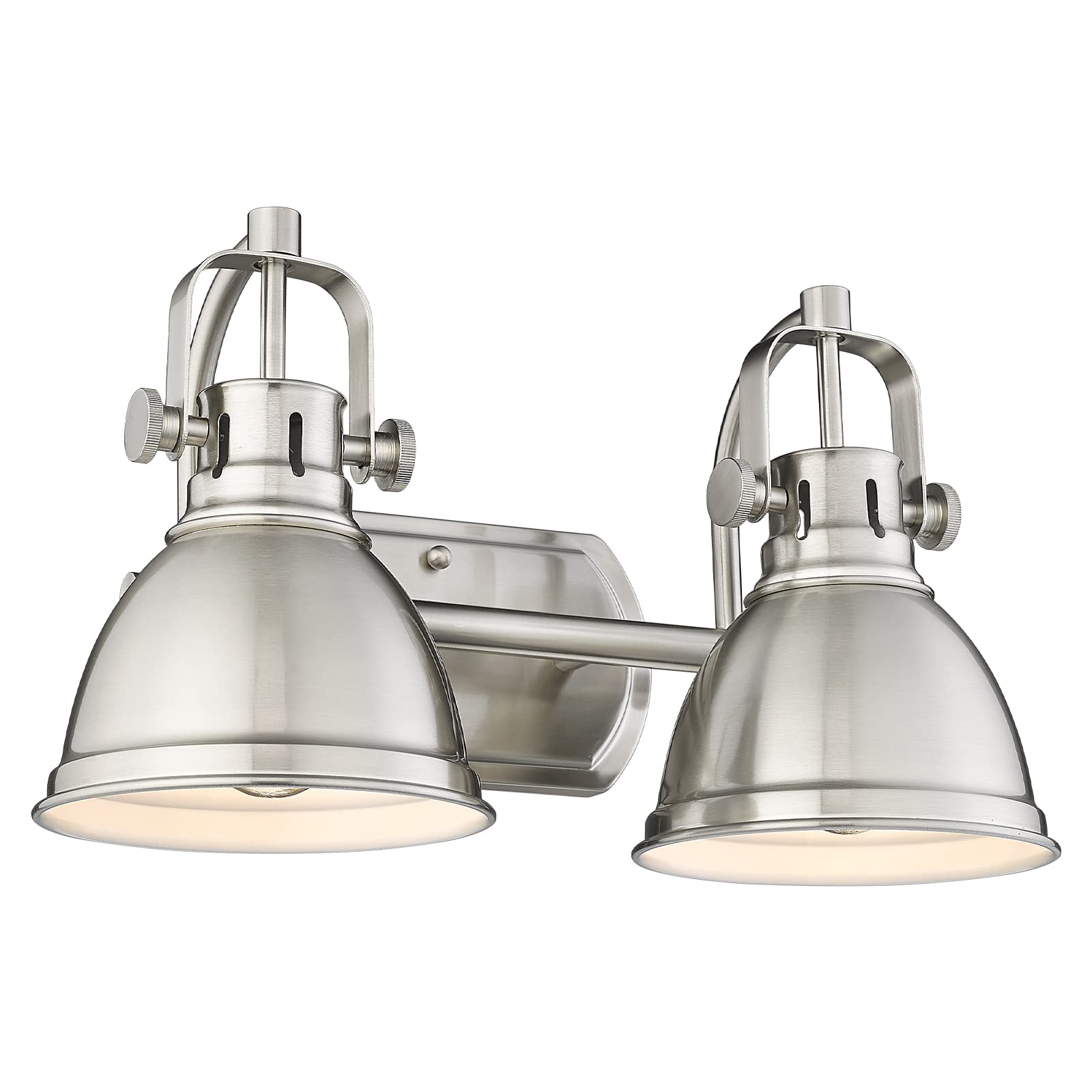 Emliviar 2-Light Vanity Lights, Modern Bathroom Light Fixture With Metal Shade, Brushed Nickel Finish, 4054-2W Bn