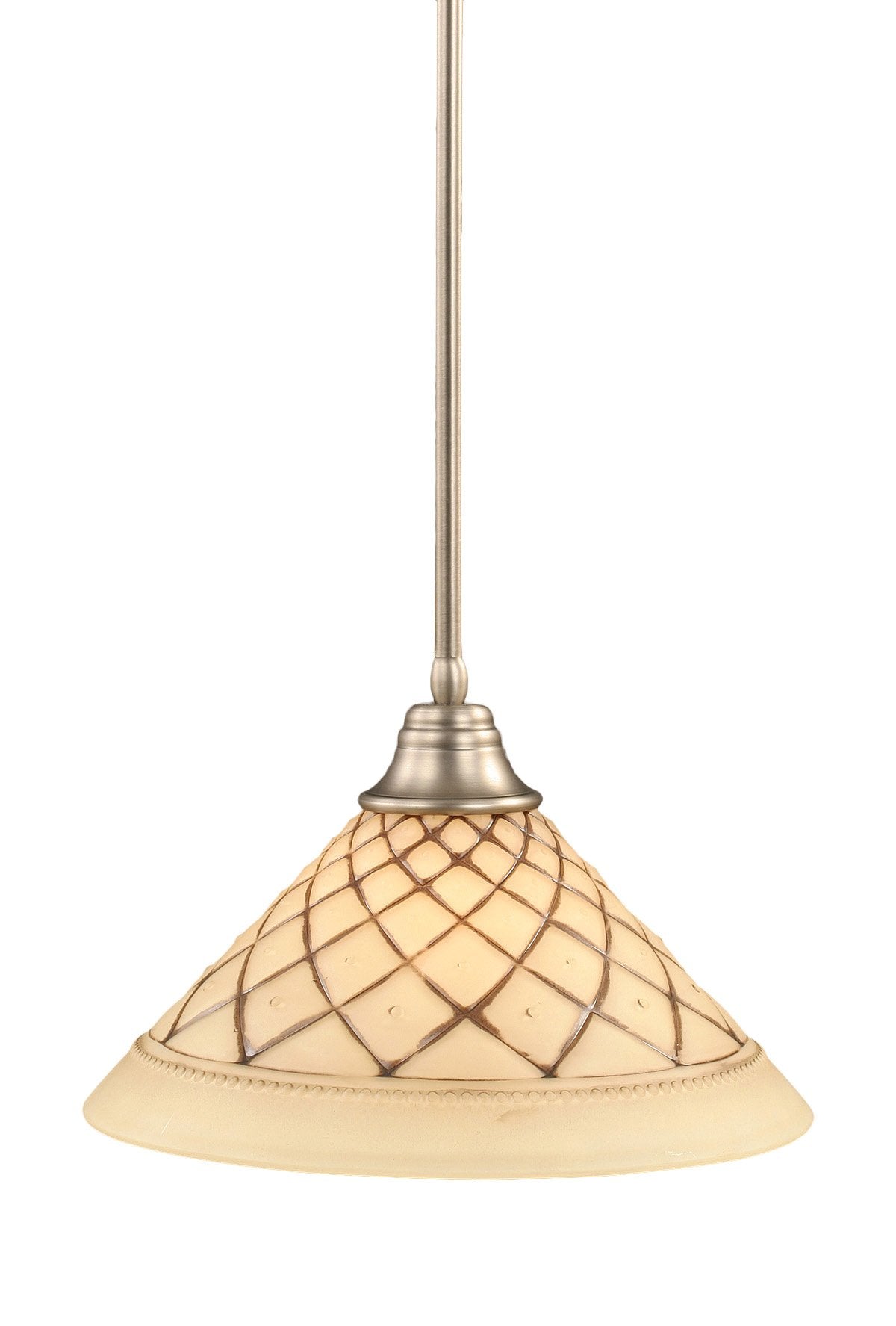 Toltec Lighting 1 Light Pendant In Brushed Nickel (26-Bn-718)