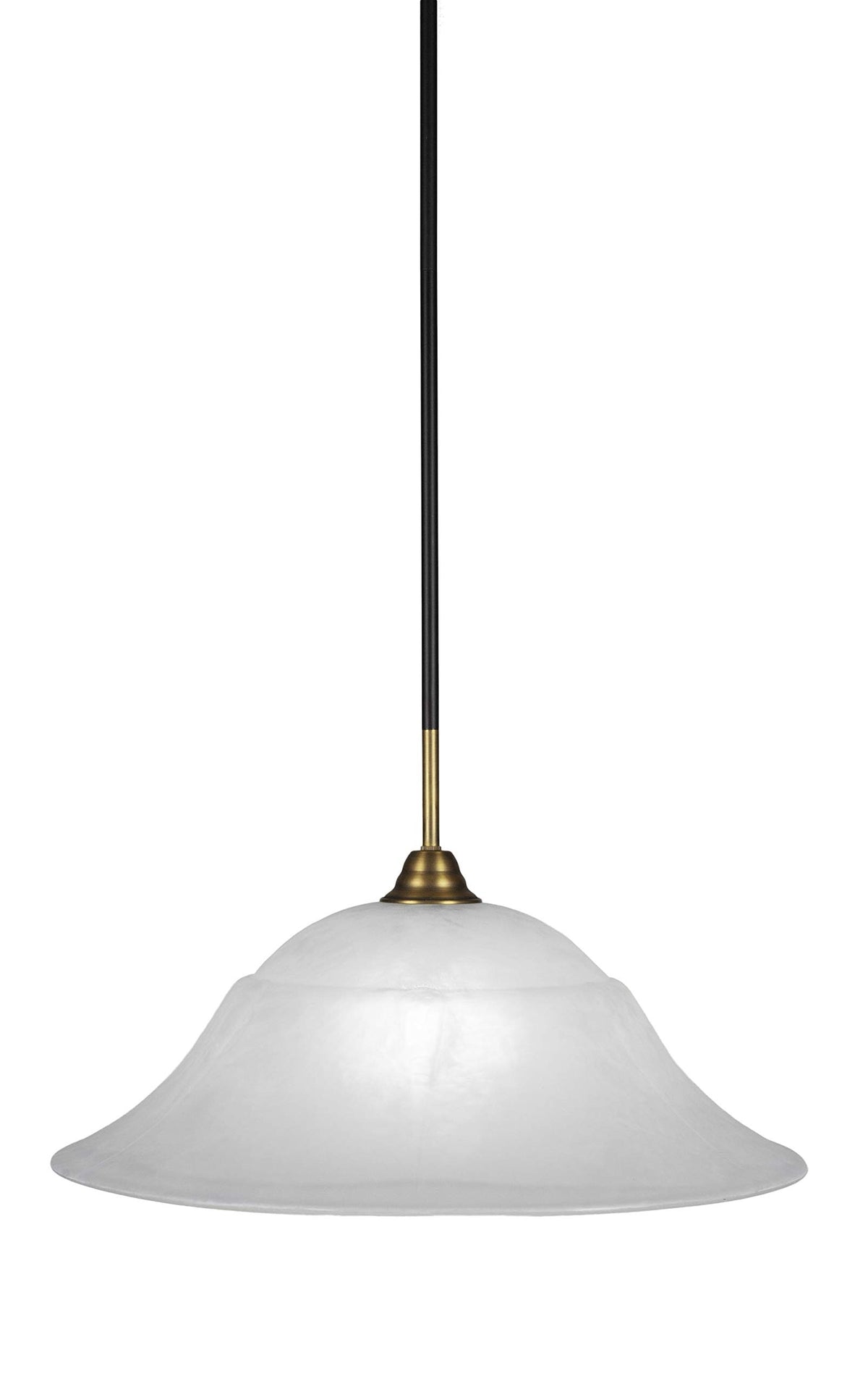 Toltec Lighting Paramount 1 Light Mini Pendant in Matte Black & Brass (3401-MBBR-53815)
