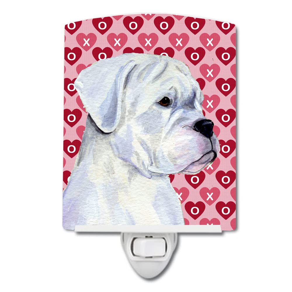 Carolines Treasures Ceramic Night Light, Boxer Hearts Design, UL-Certified, 6x4x3in, Multicolor, Model SS4509CNL