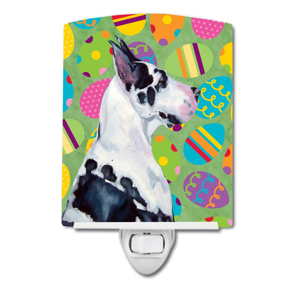 Carolines Treasures Night Light, Great Dane Easter Eggtravaganza, Ceramic, 6x4x3in, Model LH9416CNL, Multicolor