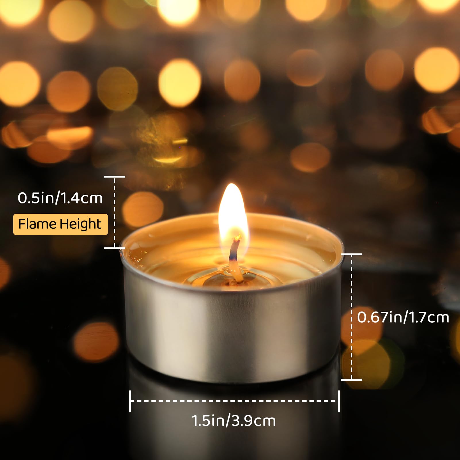 MAKALONE Soy Wax Tea Lights Candles, 100 Pack, 6 Hour Burn, Unscented White Tealights for Home, Weddings, Clean Burn