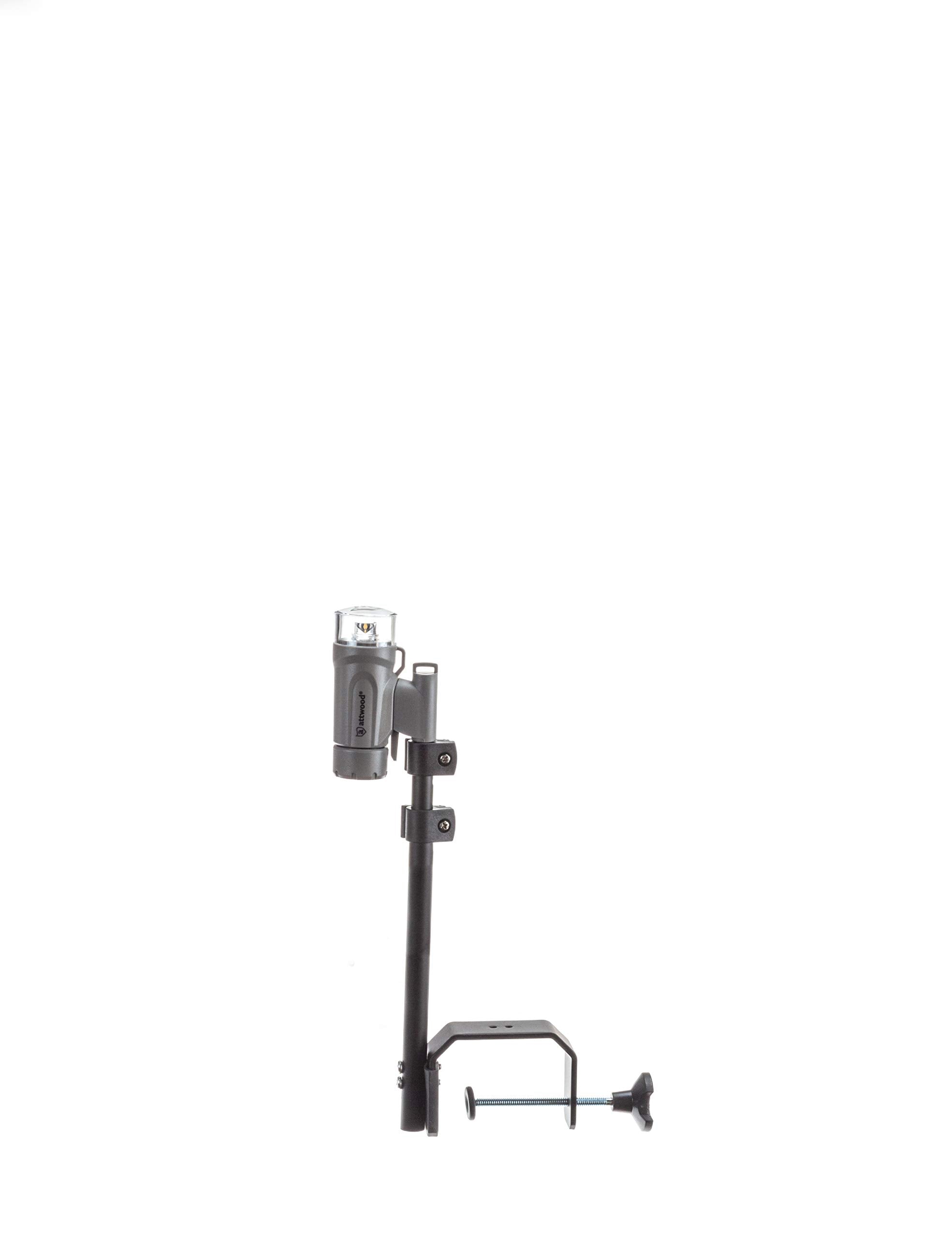 Attwood 14194-7 Portable Navigation Light Kit, Led Bow Light, Led Stern Light, C-Clamp Mount, Marine Gray