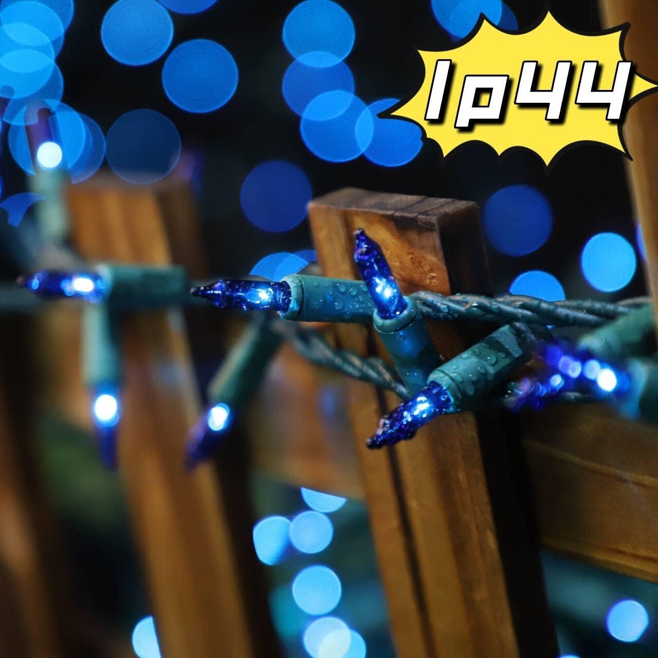 Lamphome Blue Christmas String Lights  100 Ct 20Ft Incandescent Mini Fairy Lights Set  Ul Certified Green Wire Lights For Indoor Outdoor Halloween Holiday Home Xmas Tree Patio D?Cor