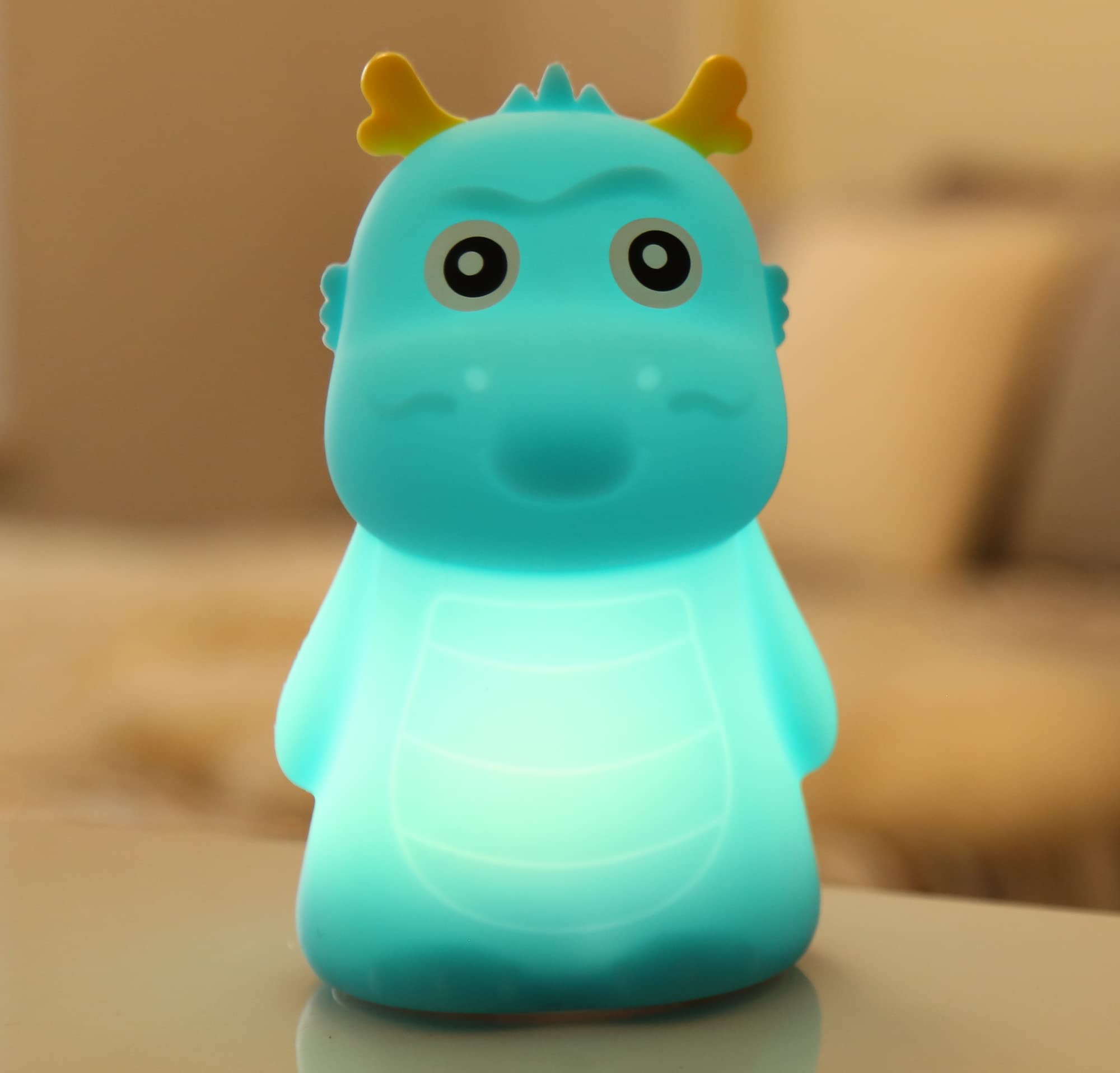 Dimanito Cute Kids Night Light Night Lamp Night Lights For Kids Bedroom Toddler Baby Portable Silicone Battery Led Nightlight Nursery (Dragon)