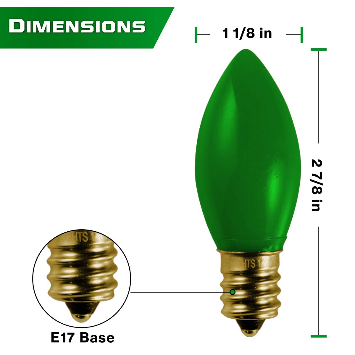 12 Pack C9 Red Light Bulb Green Light Bulb Ceramic Incandescent 7 Watt E17 Intermediate Base Replacement C9 String Lights Bulbs Colored Light Bulb Green Red Bulb Holiday Decorations Christmas Bulb